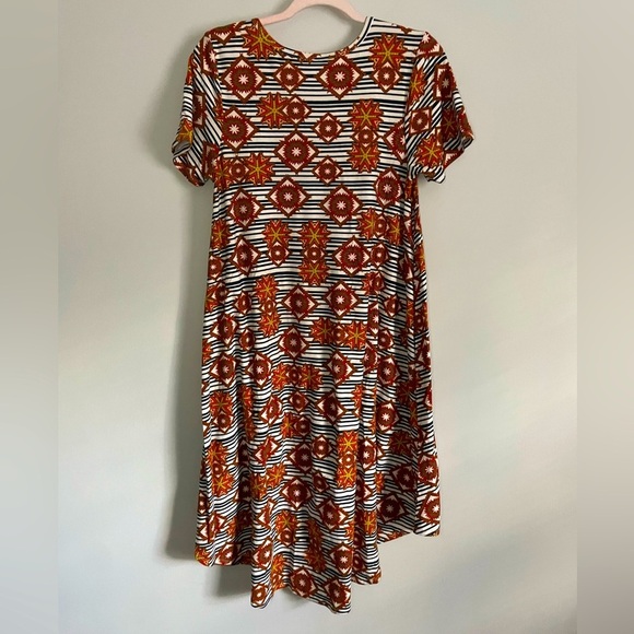 Lularoe Carly Dress Striped Geometric Super Soft (Legging Material) - Picture 8 of 10